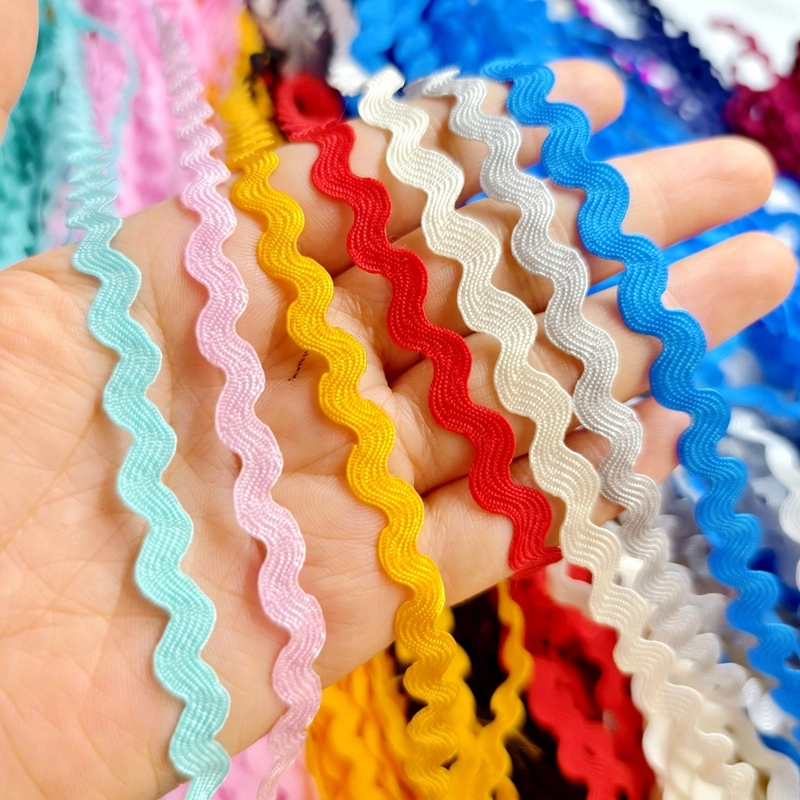 【买二送一】5毫米彩色水兵波浪弯带S边水浪边曲边月牙带diy花边