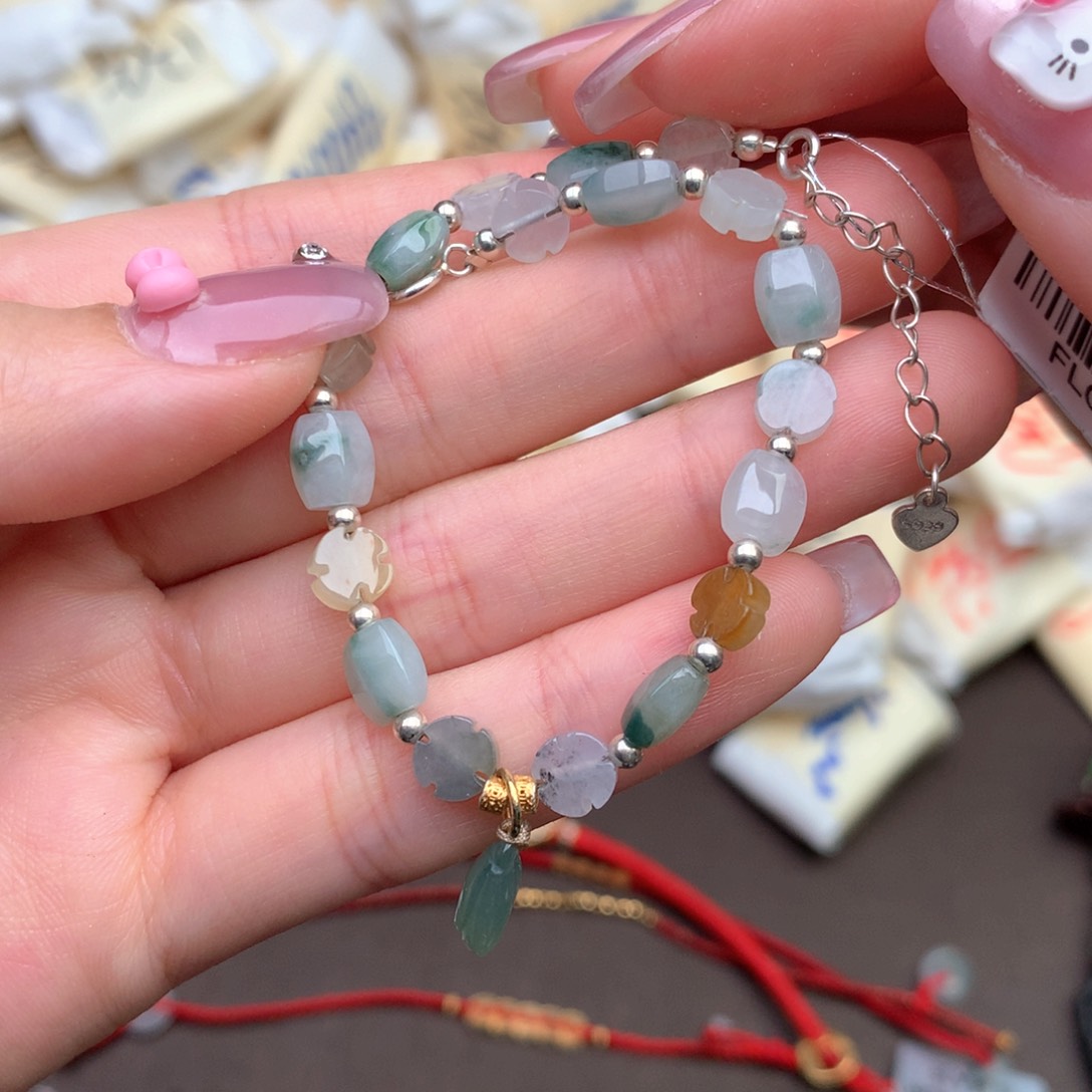 【闪购商品】翡翠手链银S925镶嵌一