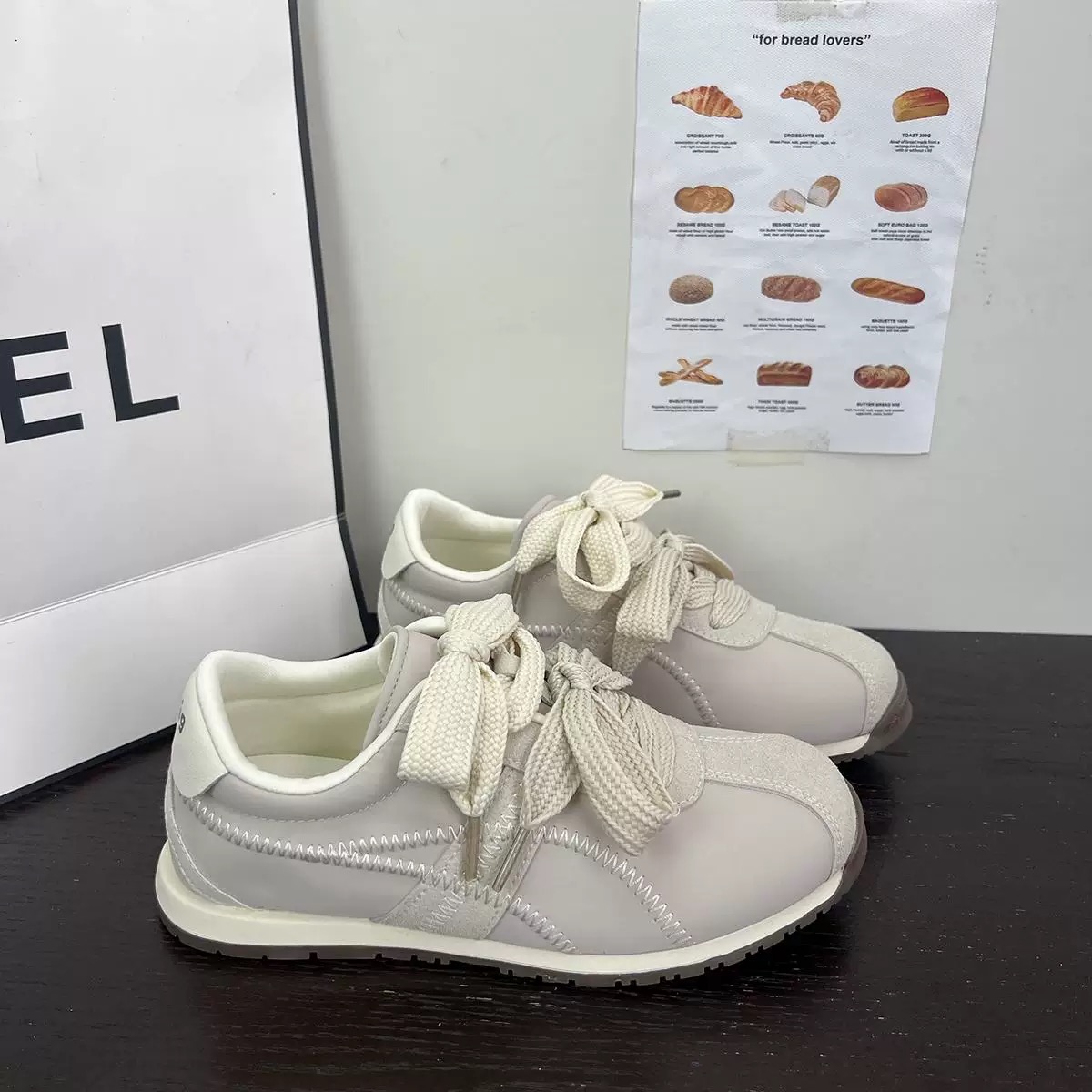 【小铭学长】芭蕾风德训鞋女2025新款春季百搭休闲平底鞋A9879（备1)