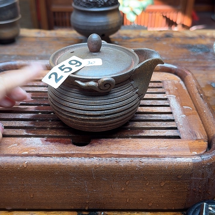 纯手工制作粗陶茶具