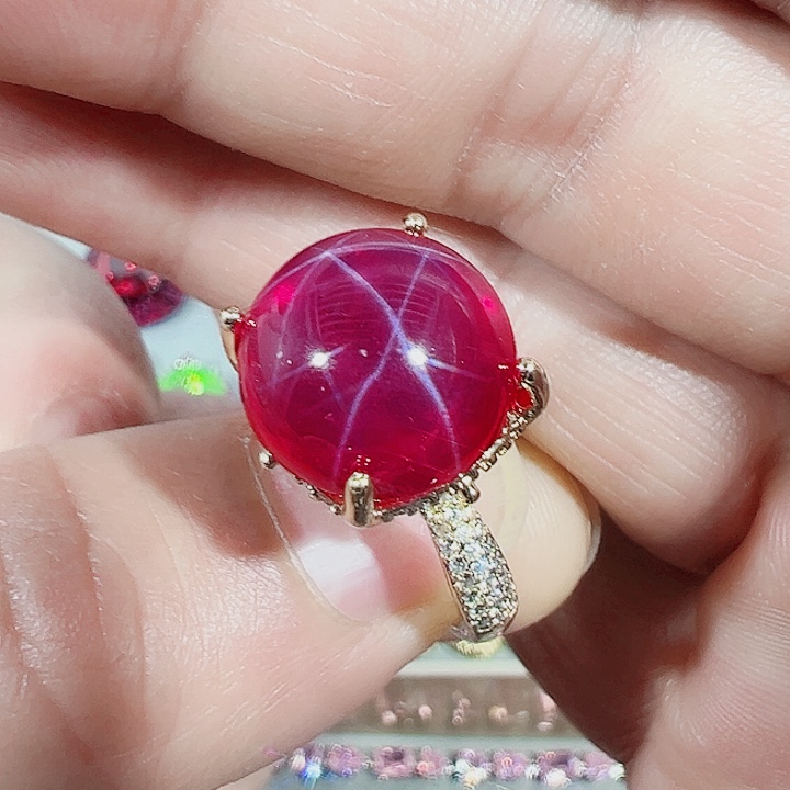 非金属红色蓝色满镶嵌