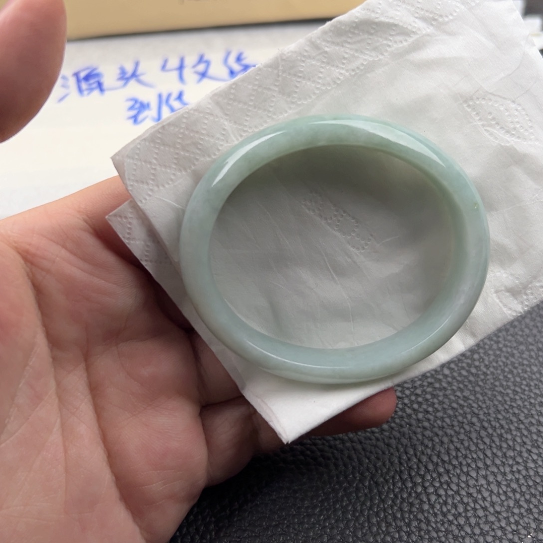 定制翡翠贵妃手镯未镶嵌正圈53