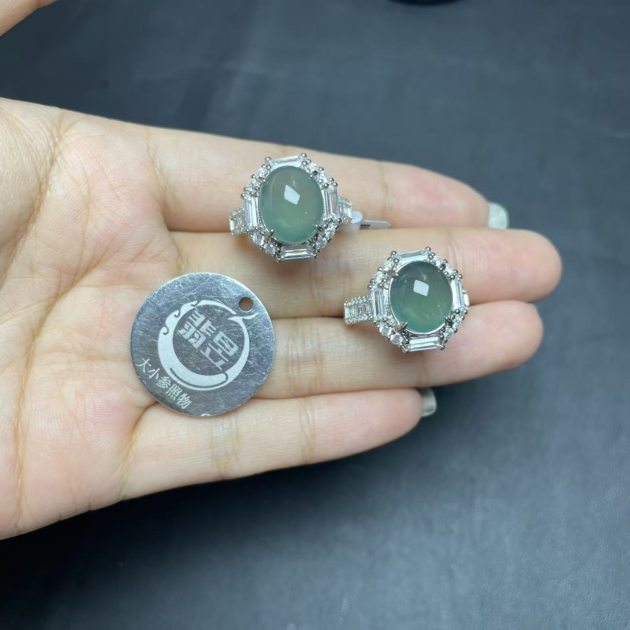 翡昱-N81-60602-天然A货翡翠戒指-多样性发其一D