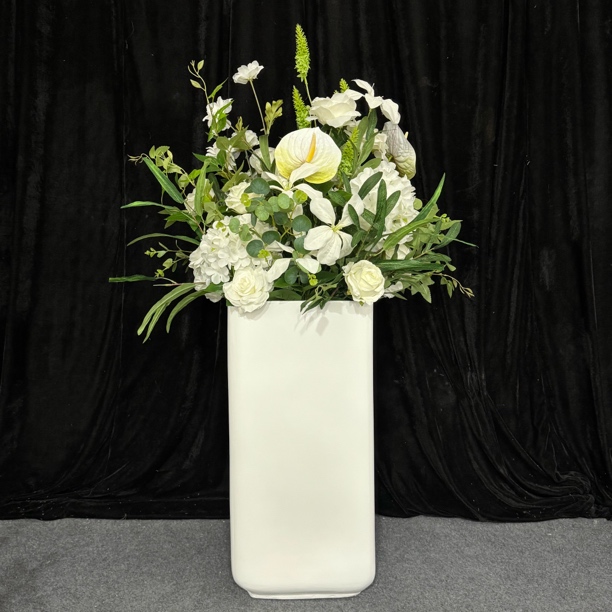 白绿色森系仿真花束室内家居装饰摆件