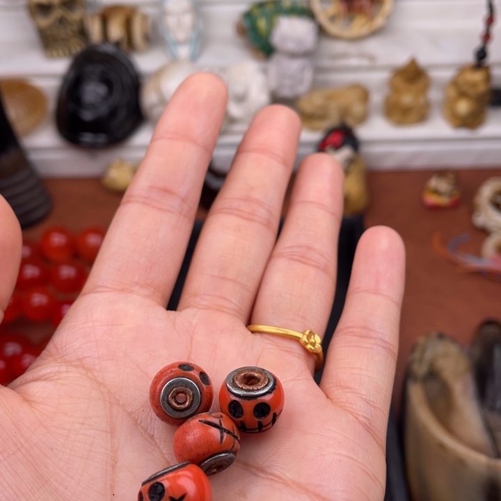 手串/手链驼骨老料器雕刻阿呆发四个12