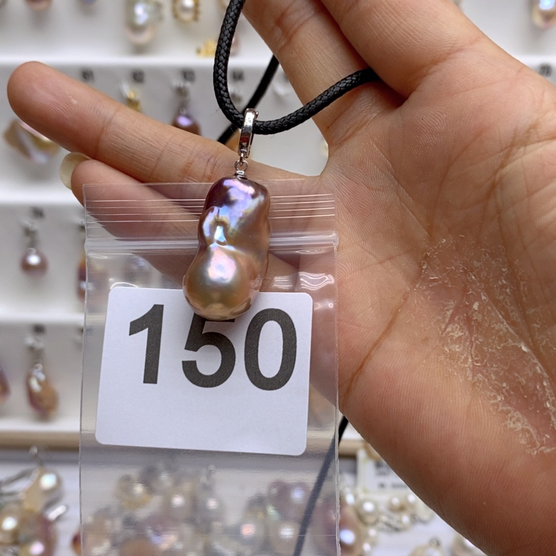 淡水珍珠颈饰银S925镶嵌150