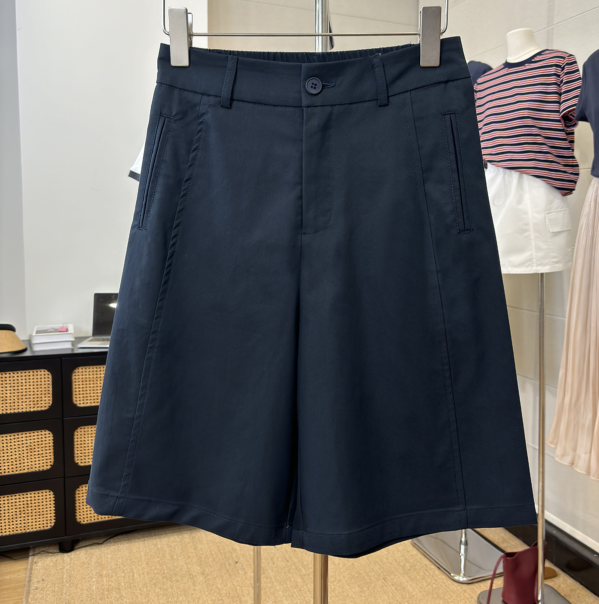 ZHUWEIWEI【玮玮】小个子夏季百搭薄款高腰中裤显瘦休闲短裤