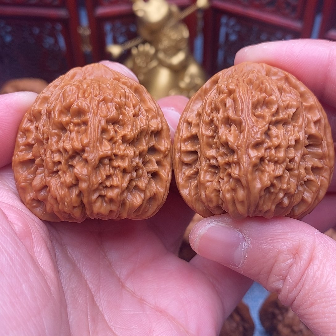 文玩核桃把件全品三角绝配南疆石39尺