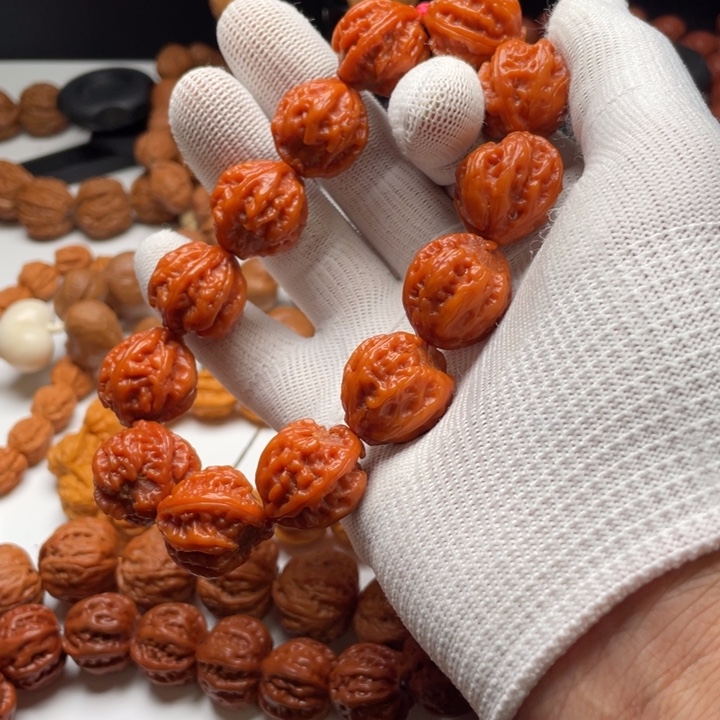 武***V文玩核桃吊坠小核桃手串莲花座