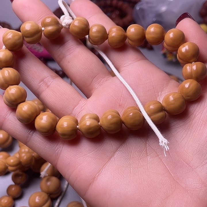 猴头核桃手串12尺寸镜面柯基屁桃手持全品无暇