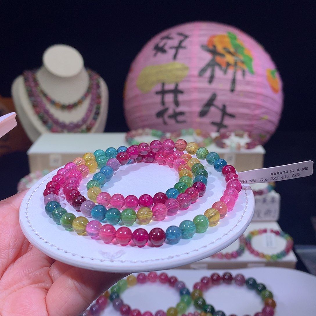 碧玺手链未镶嵌梓*碧玺