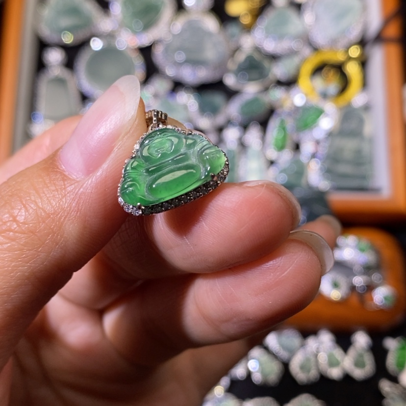 【闪购商品】翡翠颈饰银S925镶嵌天然