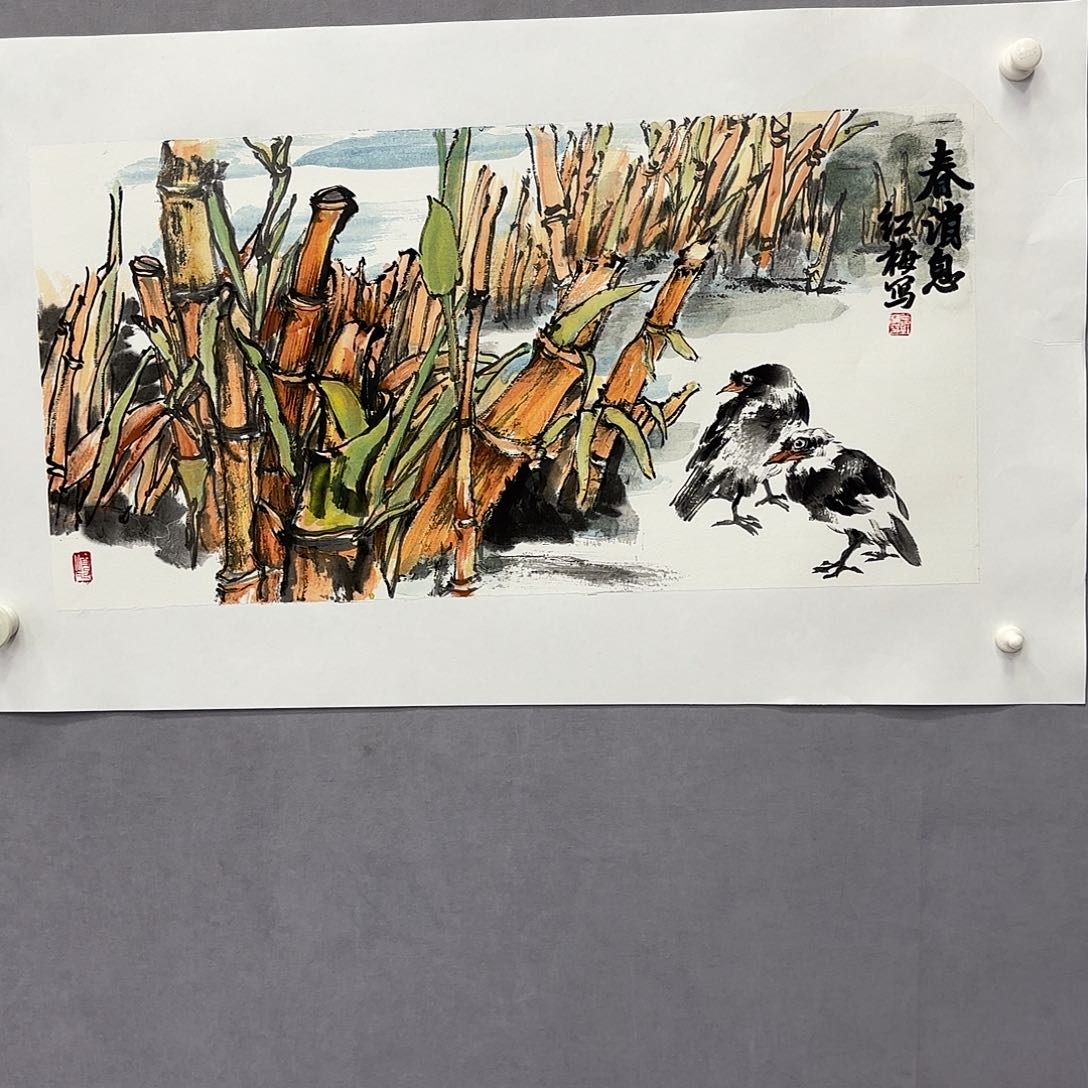 国画艺术家真人手绘