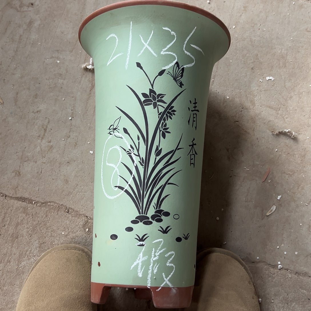 素***心紫砂花盆宜兴紫砂花盆