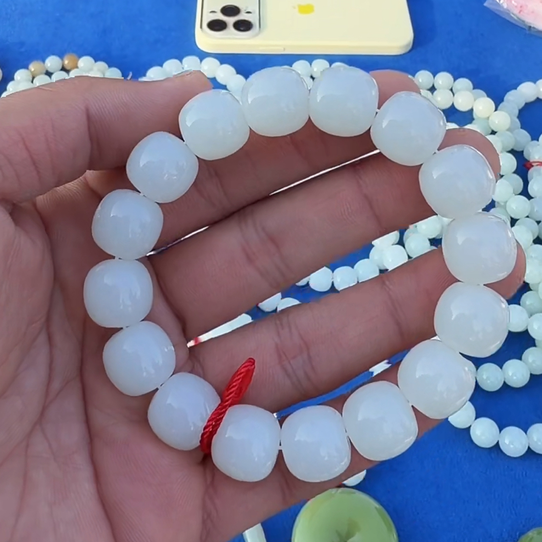 和田玉白玉老型手串