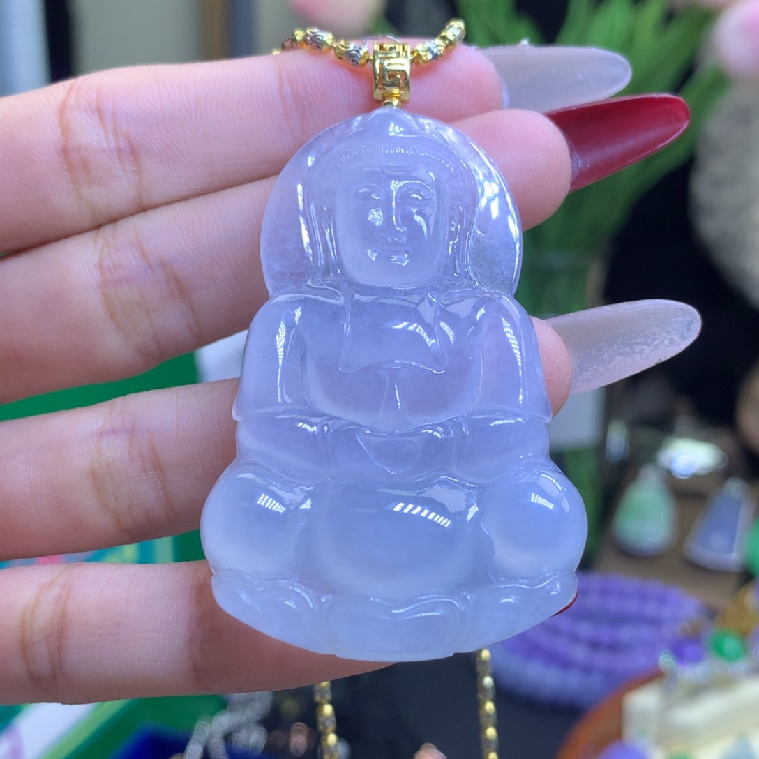 翡翠颈饰18K金镶嵌天然