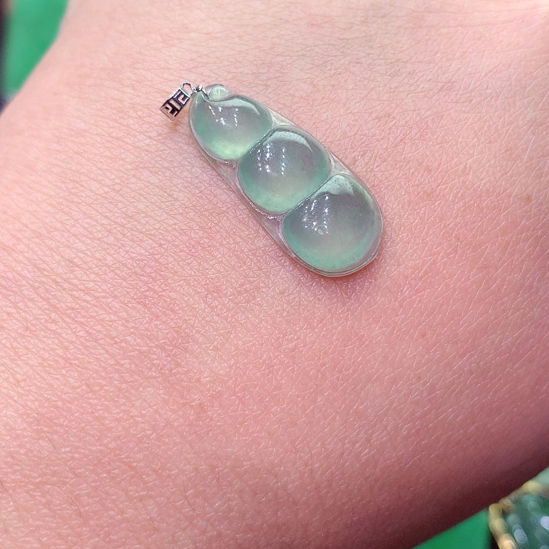 翡翠颈饰18K金镶嵌纯天然