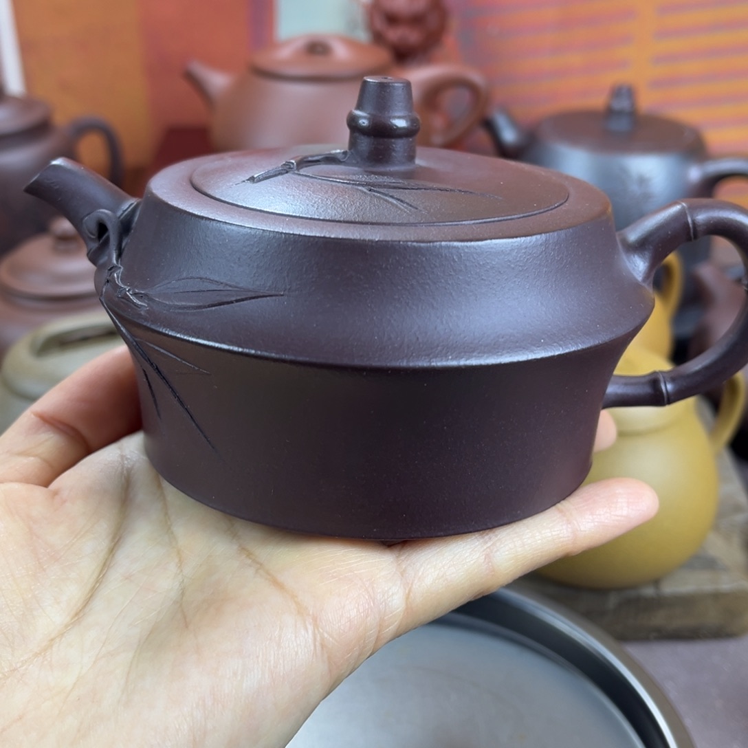 紫砂茶壶宜兴紫砂壶微瑕嘴的扭划痕
