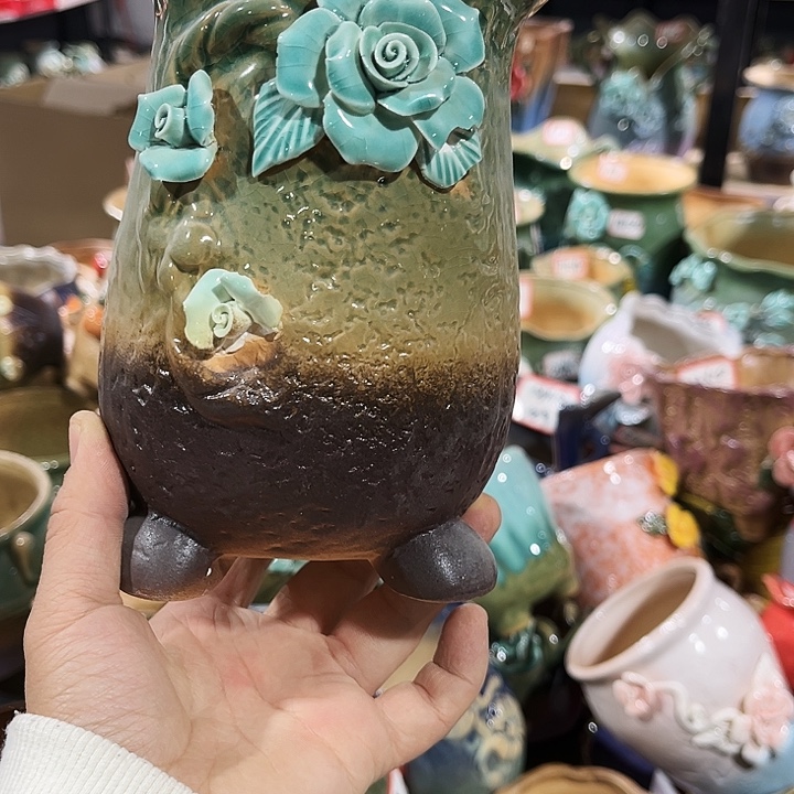 瓷片花盆福利多肉捏花