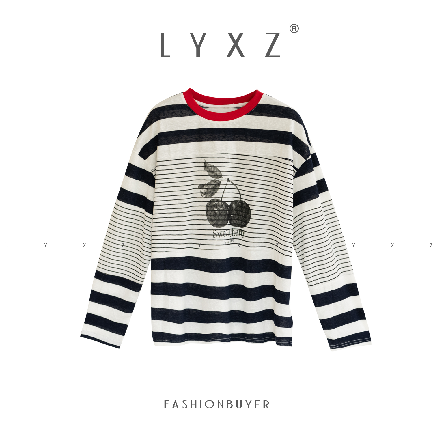 LYXZ x 【樱条漫影】早秋薄款条纹T恤圆领防晒长袖上衣79878