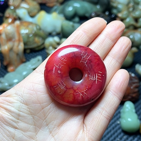 白玉菩提吊坠摆件