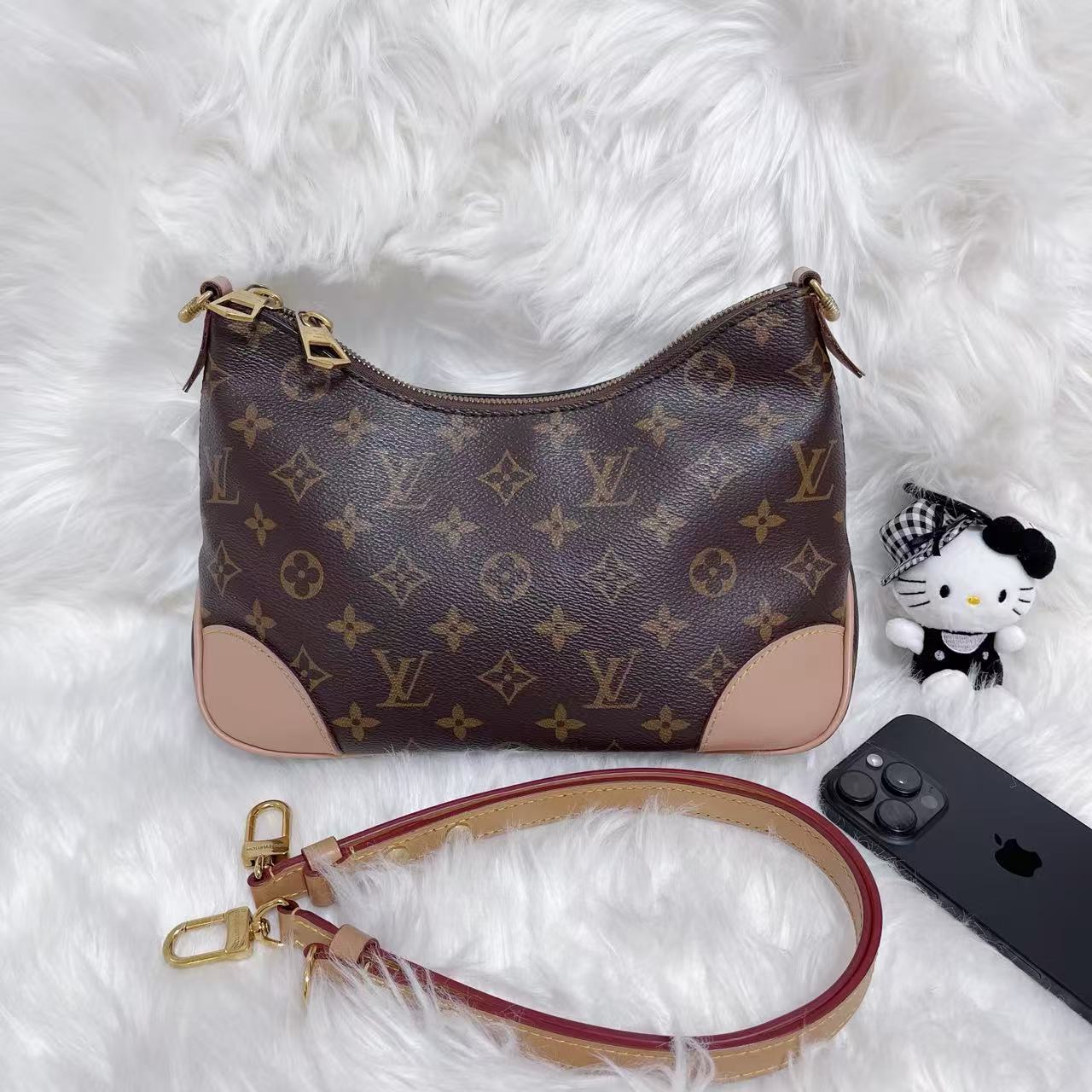 95新 LouisVuitton/路易威登 lv芯片款黄牛角老花斜挎包95612750