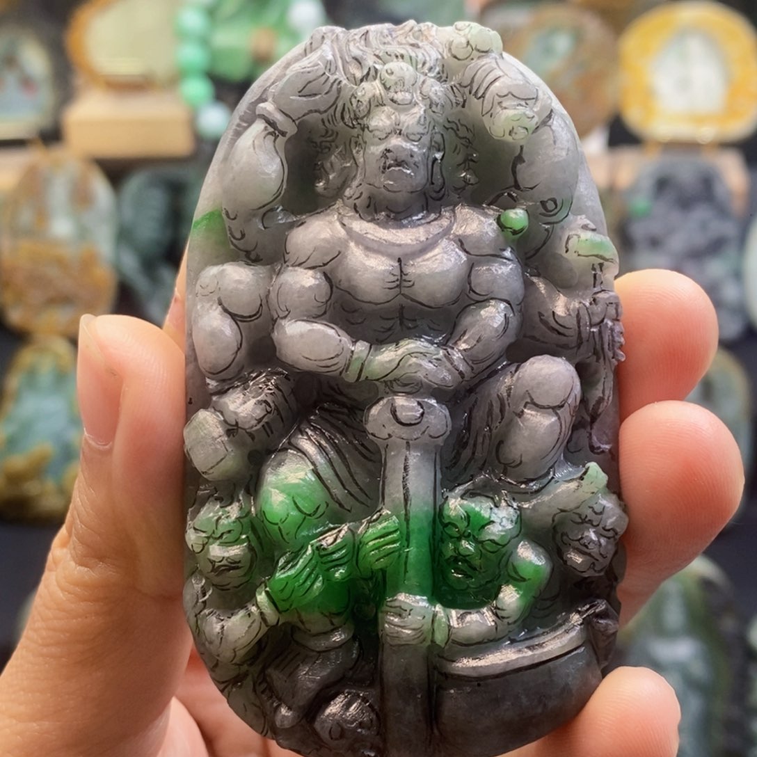 L****定制翡翠未镶嵌毛坯货定制加工