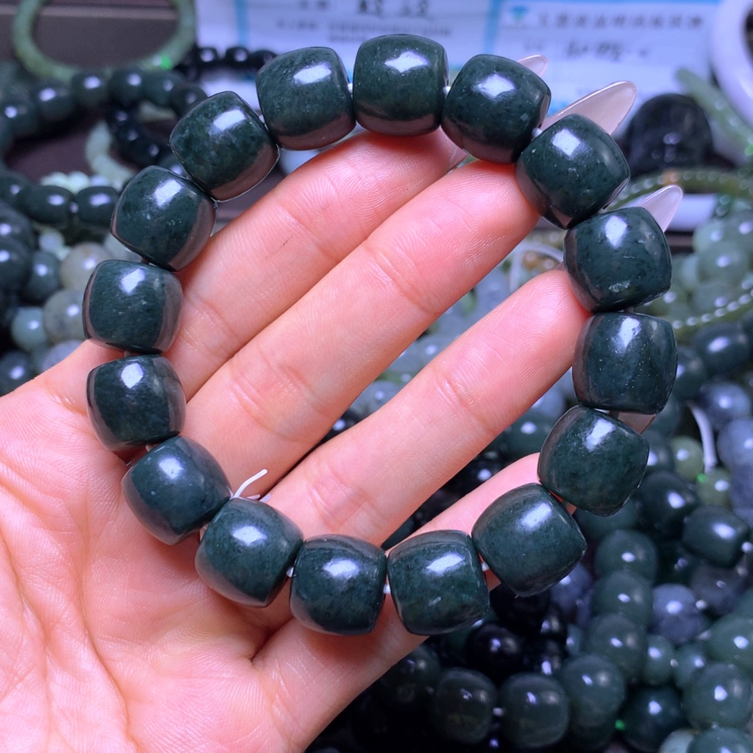 和田玉未镶嵌手串卡14