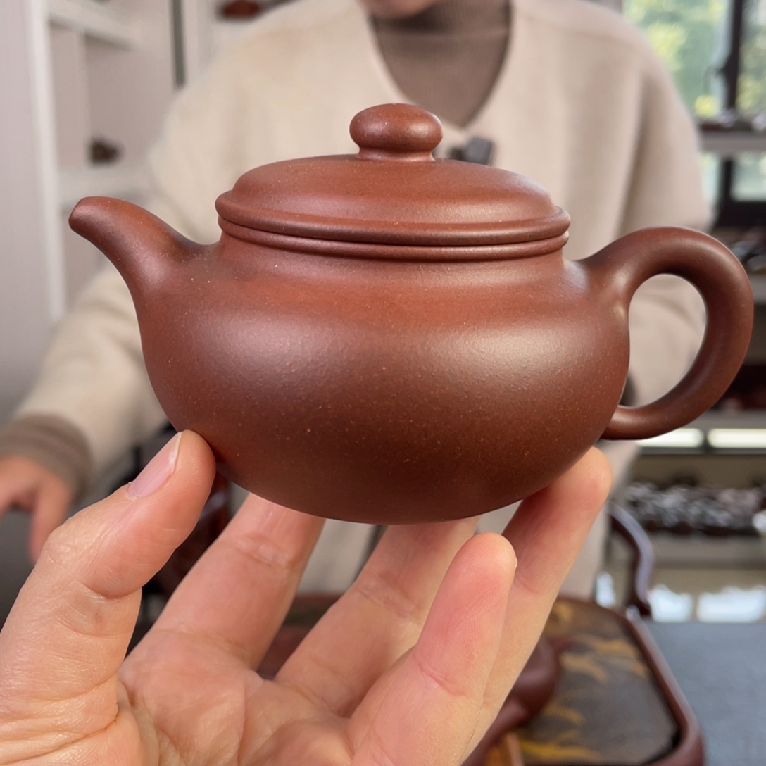 紫砂茶壶底槽清永福仿古160cc