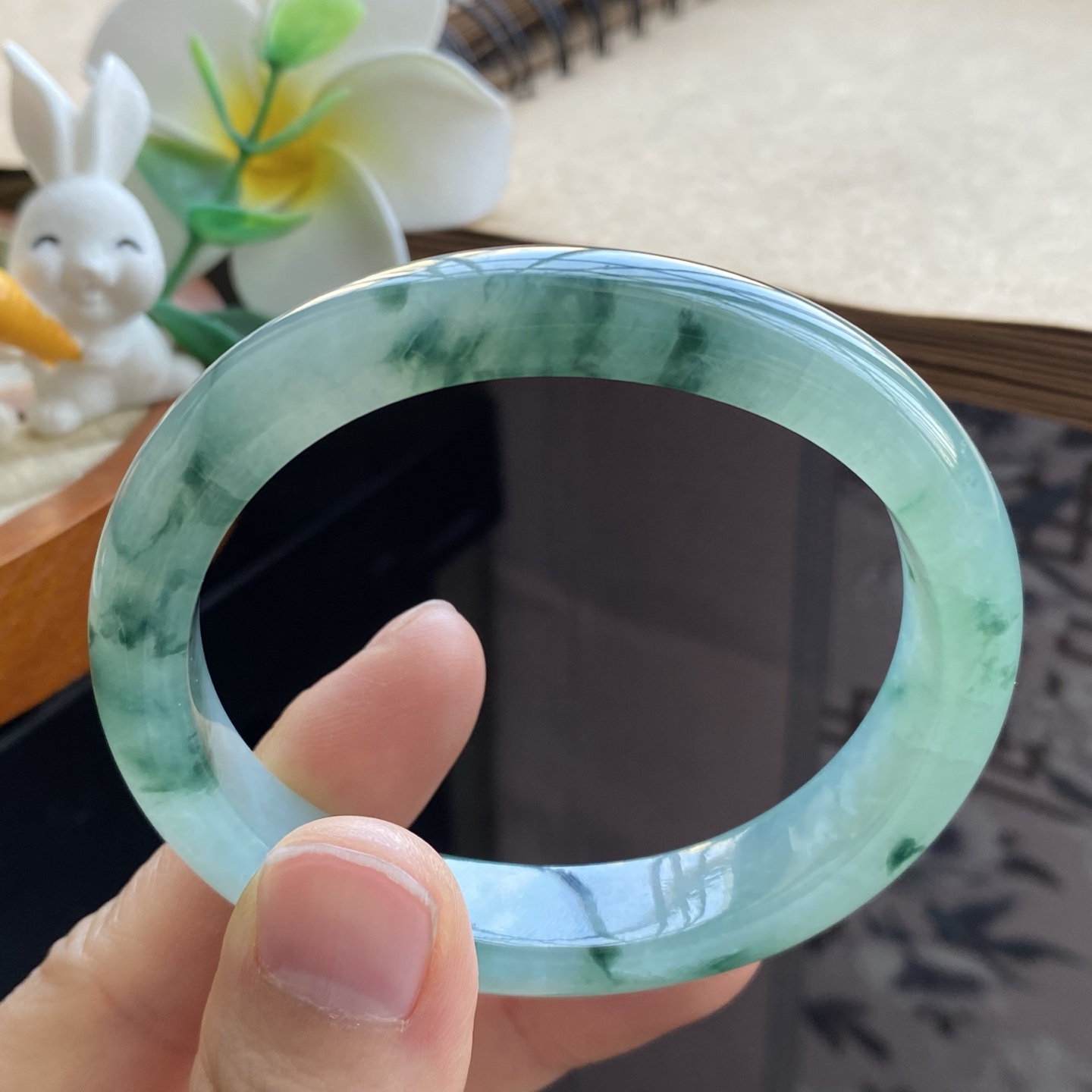 03.12批1751号56.5-48-12-7.8！贵妃 冰飘花果冻镯！天然翡翠手镯