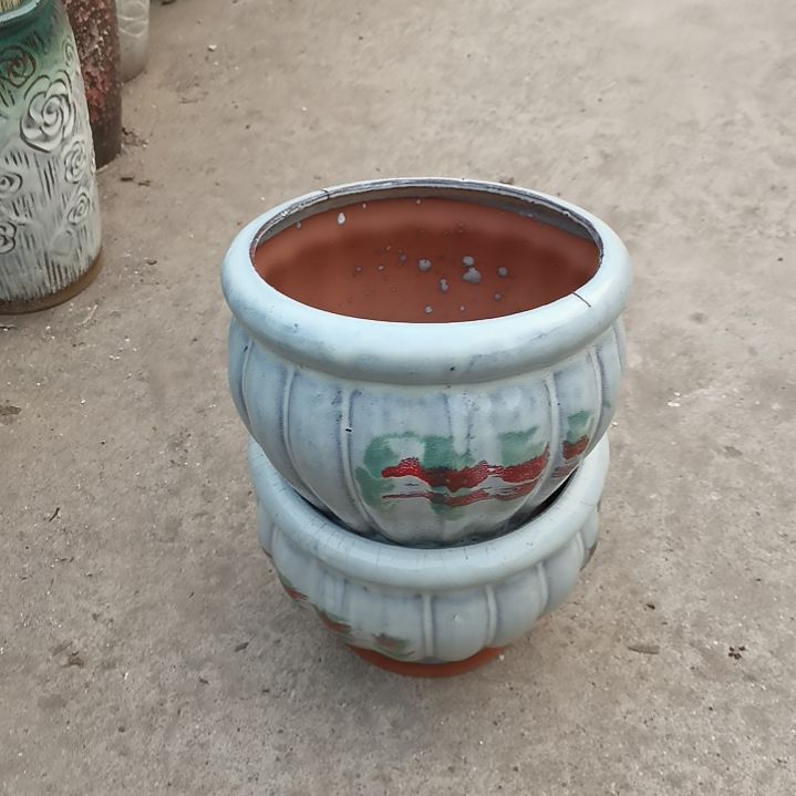 红陶口18高16瑕疵口裂