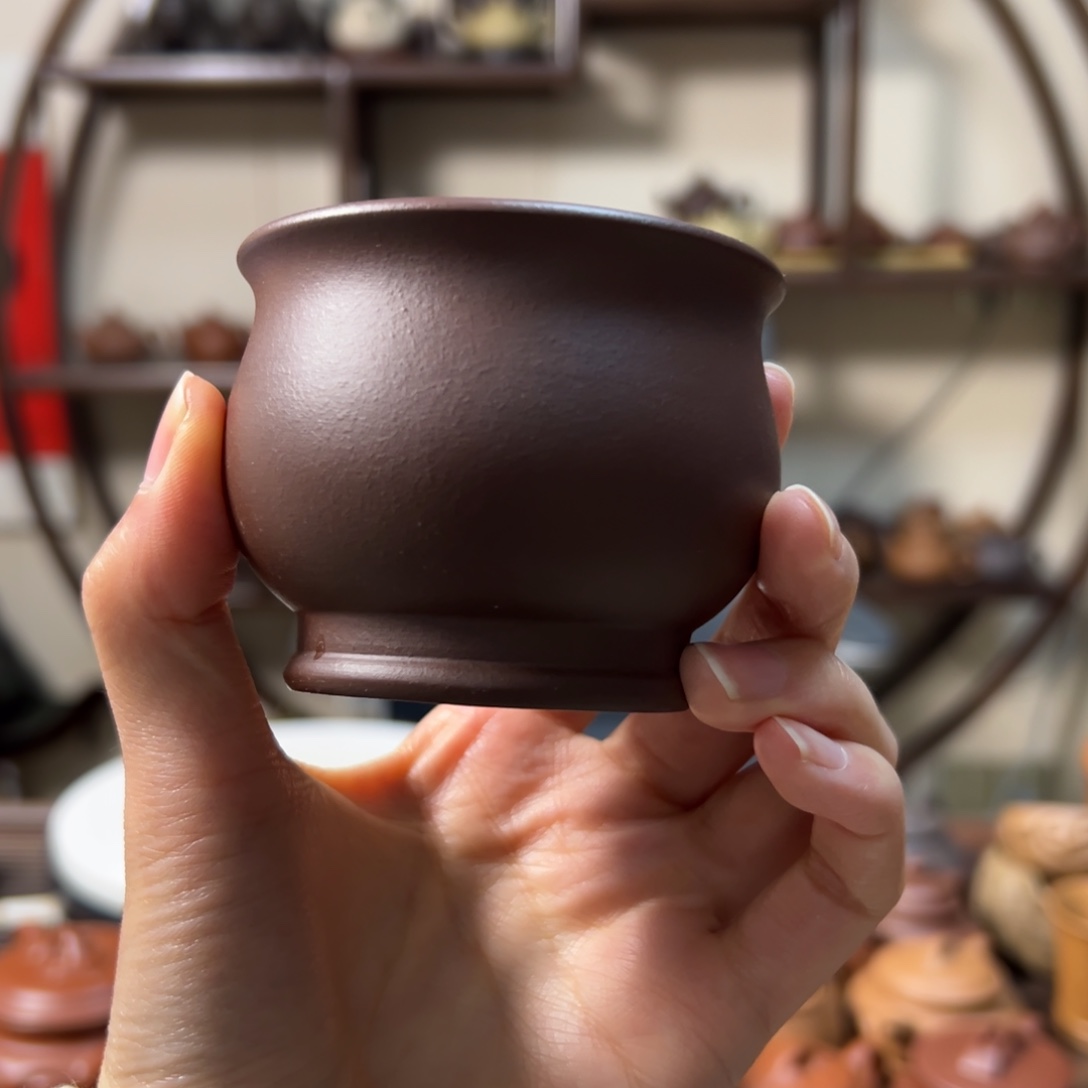 紫砂茶壶底槽清主人杯100毫升