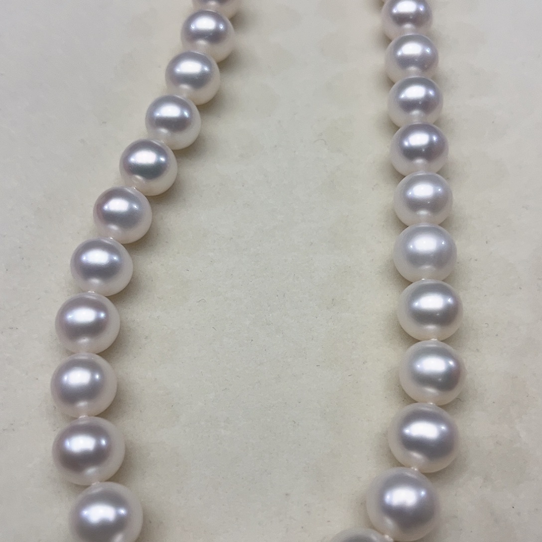 颈饰银S925镶嵌淡水珍珠卡10