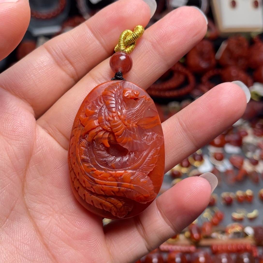 南红玛瑙未镶嵌火凤凰