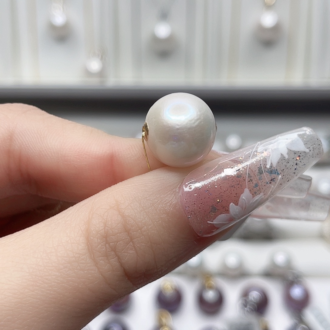 淡水珍珠颈饰18K金镶嵌