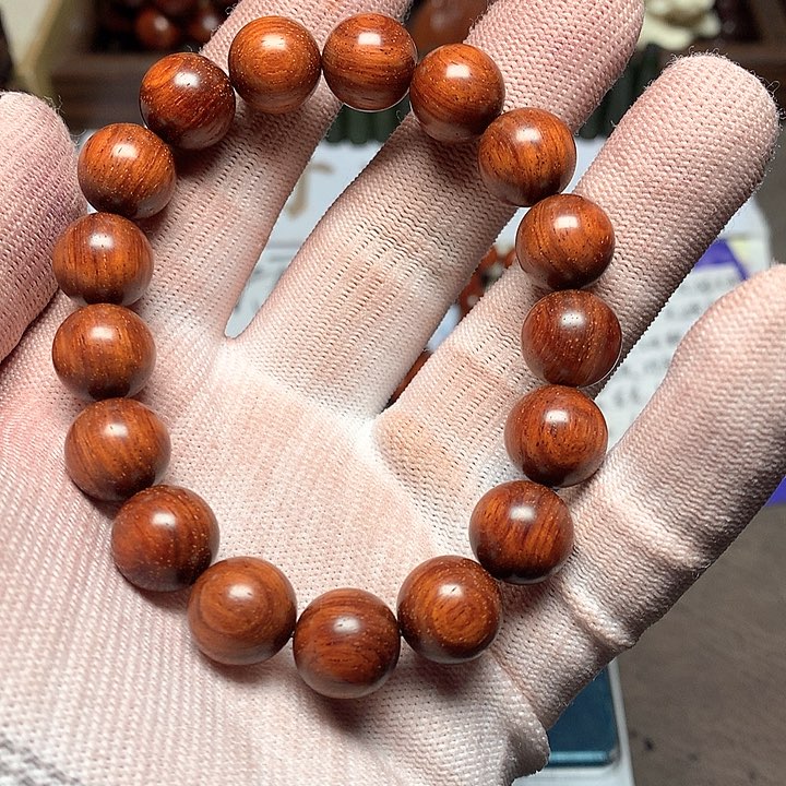 檀香紫檀（小叶紫檀）手串/手链12 17颗泥料
