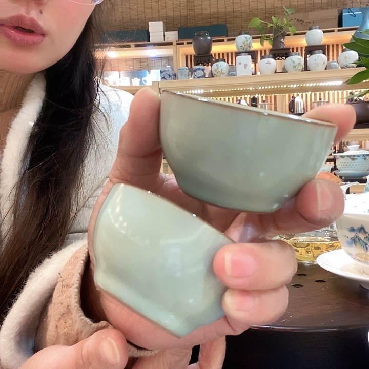 汝窑瓷器杯2入碗杯