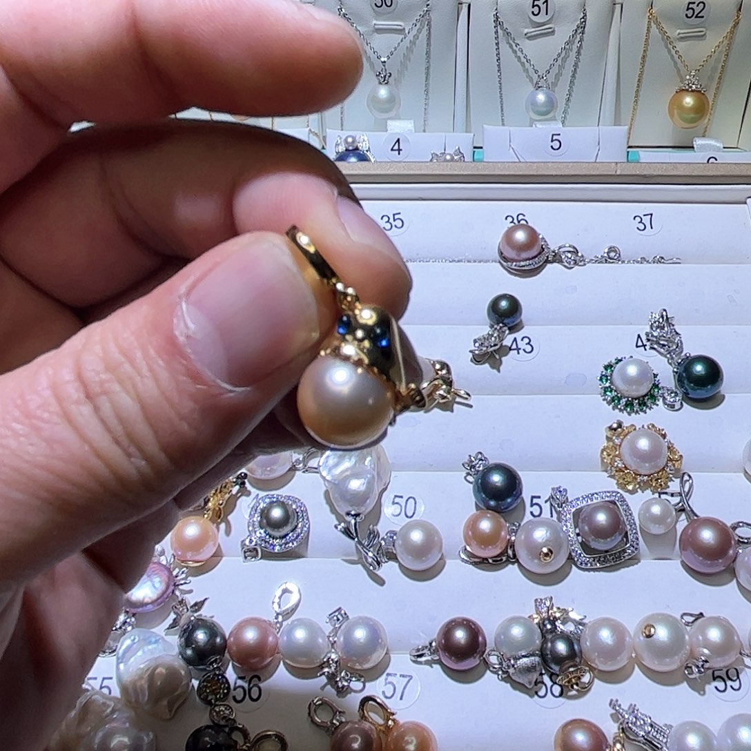 淡水珍珠颈饰银S925镶嵌01