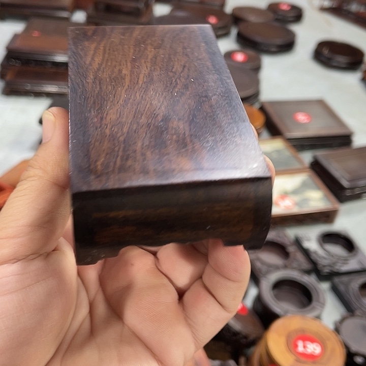 紫砂红木底座工艺品红木底座工艺品11公分