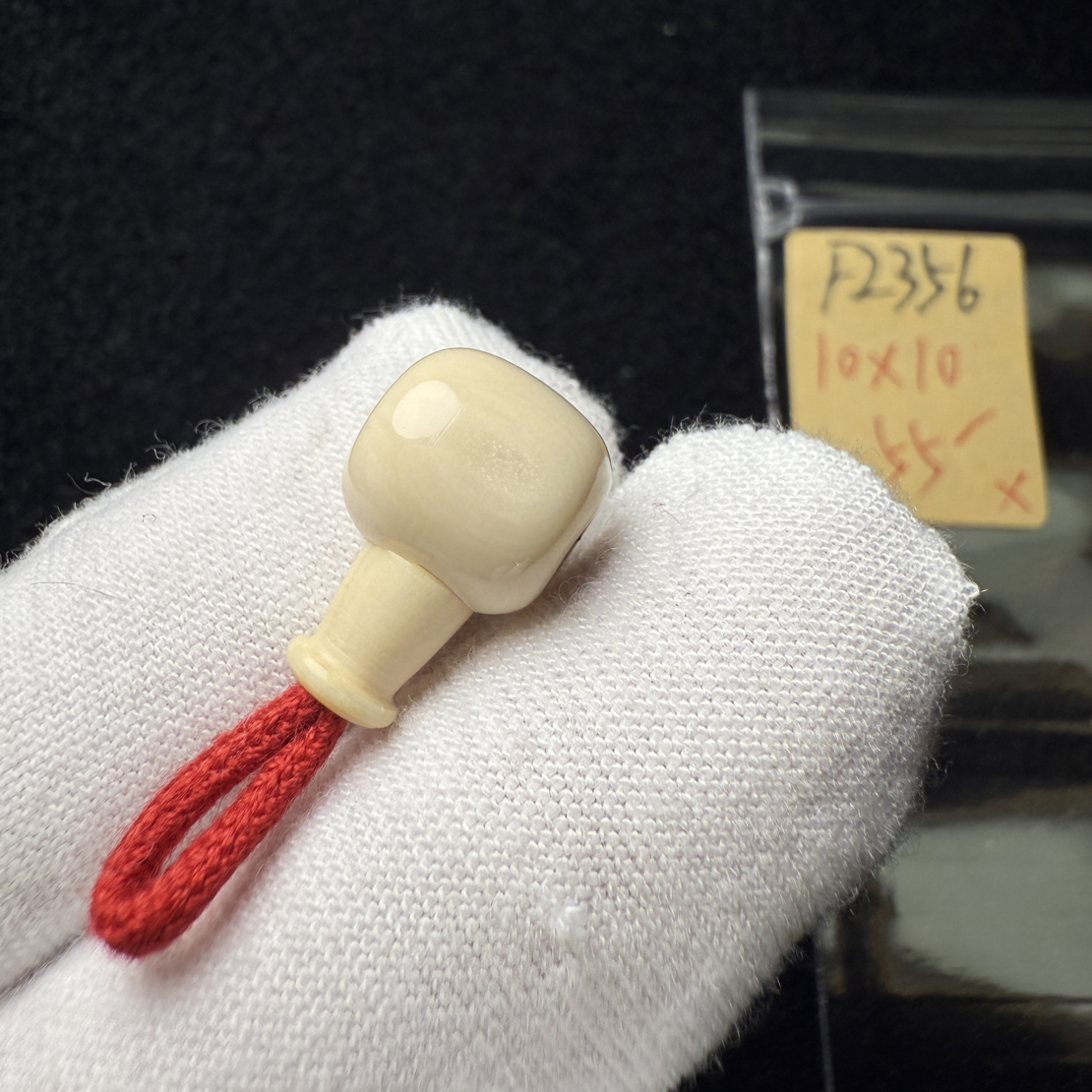 F2356猛犸象牙藏式桶珠分体三通10*10冰料果冻料（瑕疵特价）