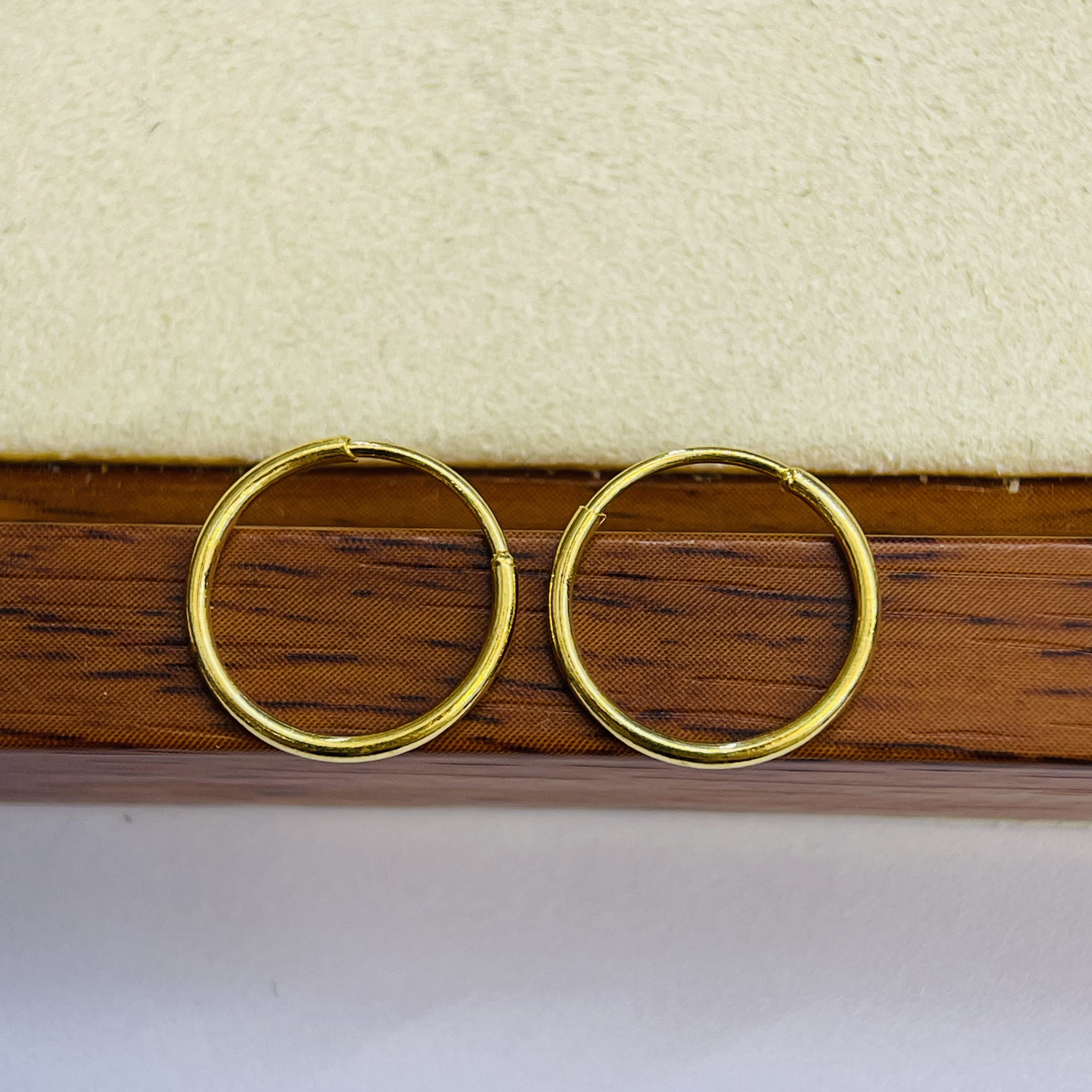 新金社黄金足金999--12mm耳圈一对DP1120-0660