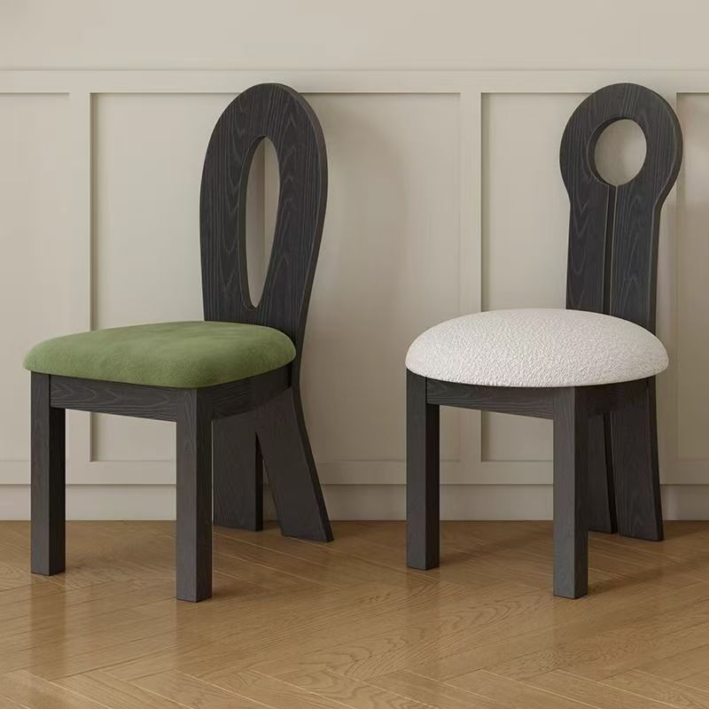 可定制法式中古餐椅网红家用实木美式靠背藤编轻奢简约餐厅咖啡厅