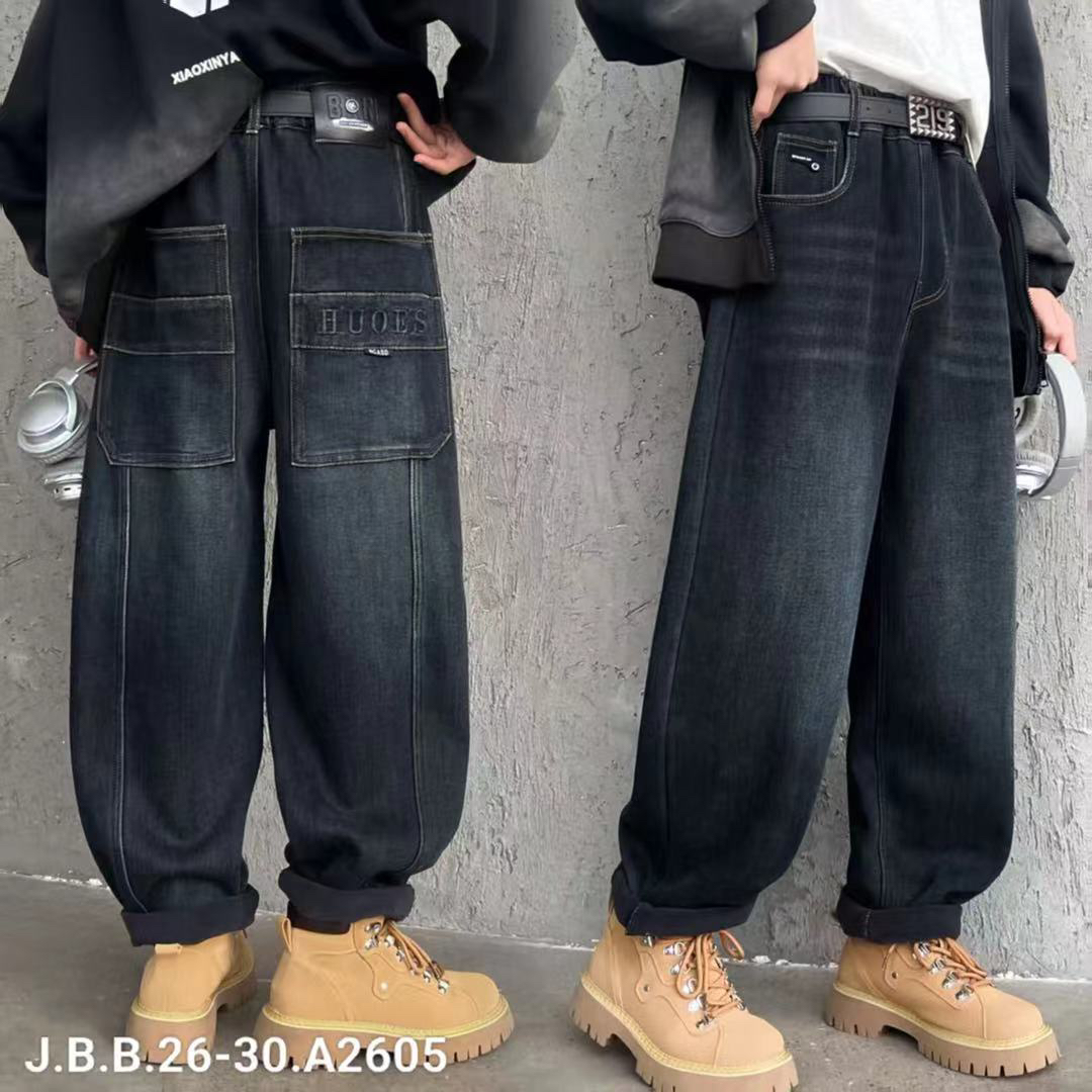 【拉萨发货】男童加绒牛仔裤