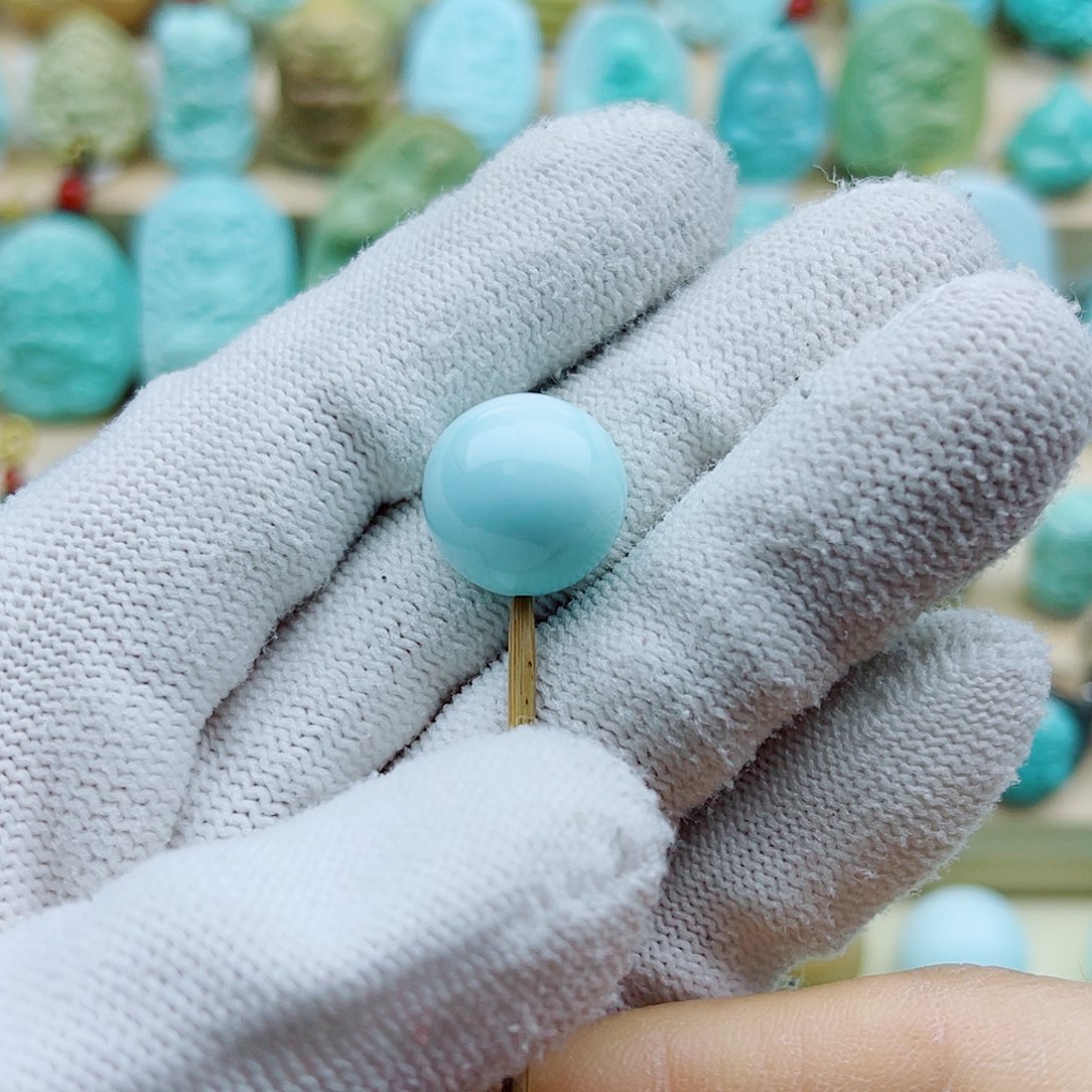 绿松石未镶嵌珠宝奇石14mm