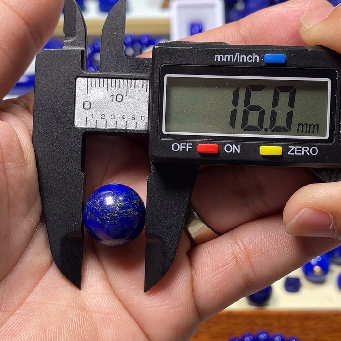 梁***哥青金石未镶嵌16mm单珠多金
