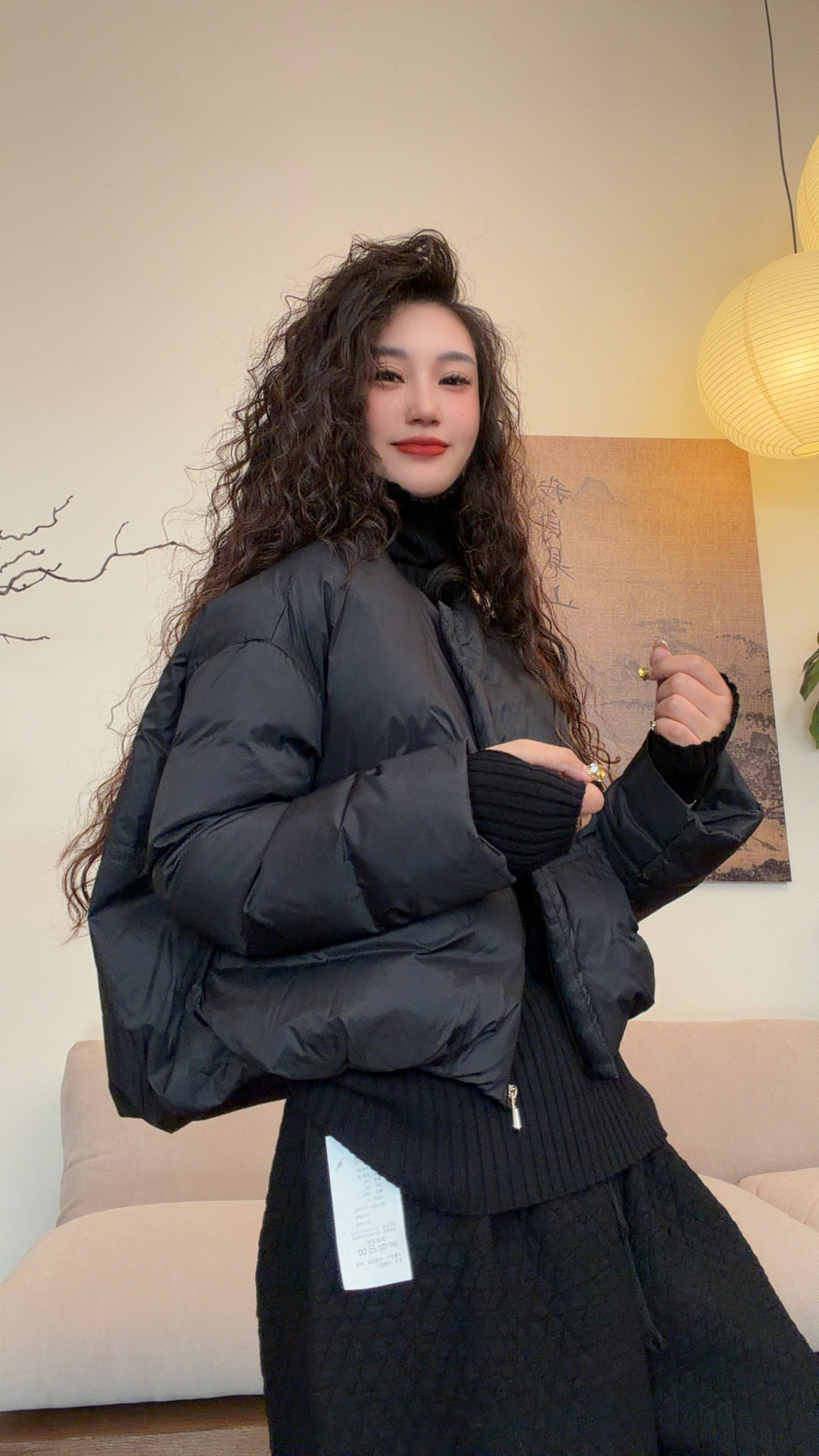 museguhui/木色古汇南瓜款短款百搭宽松简约保暖纯色羽绒服