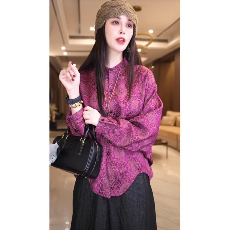 飞儿【宝铜镜开衫】2025早秋新款时尚百搭气质衬衫开衫上衣