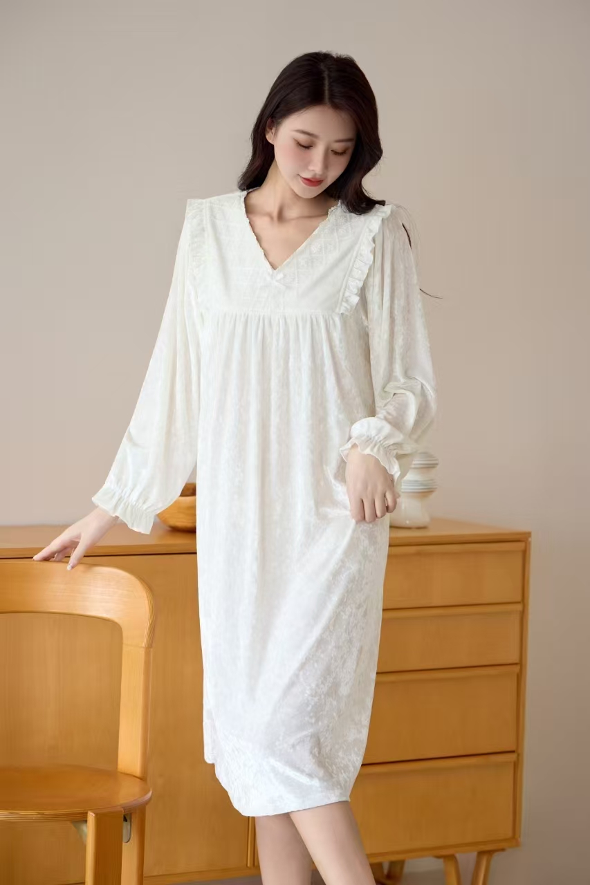 明小明新款金钻绒睡裙专场