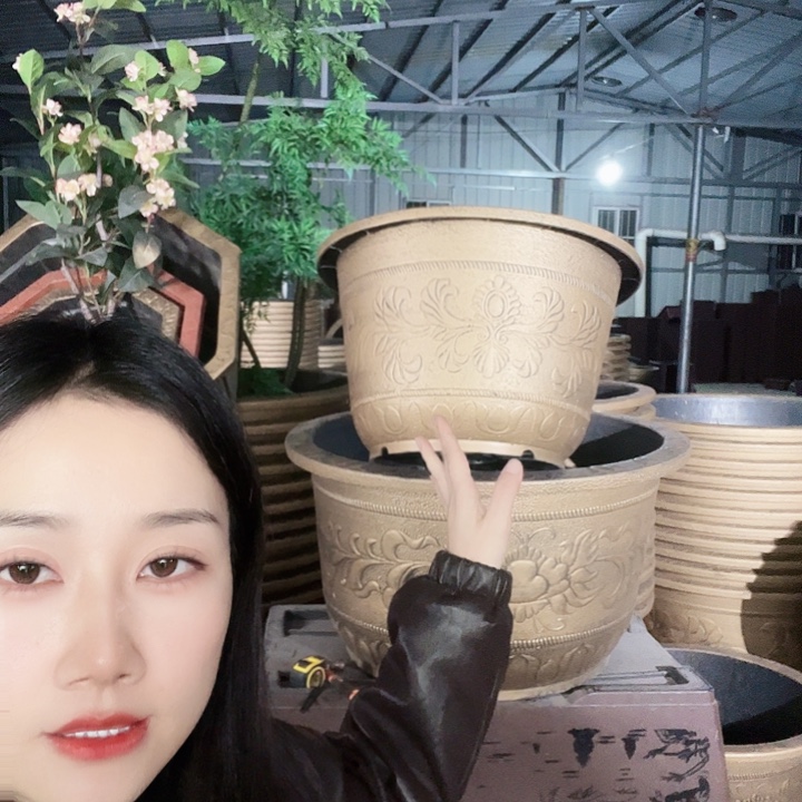 圆形60花盆一个有孔