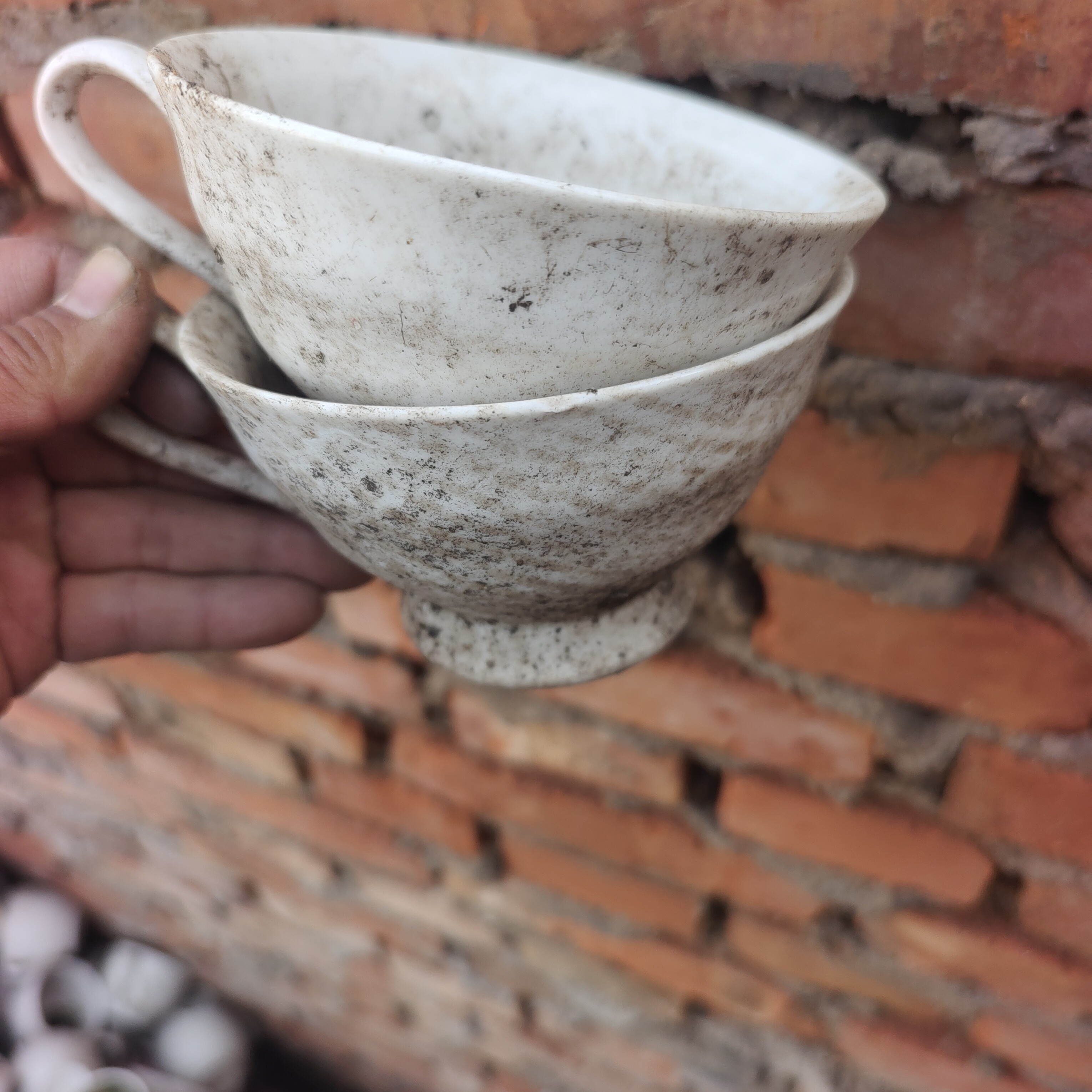 发两个水杯咖啡杯瓷杯复古茶杯，国营四厂库存口径大概13陶瓷